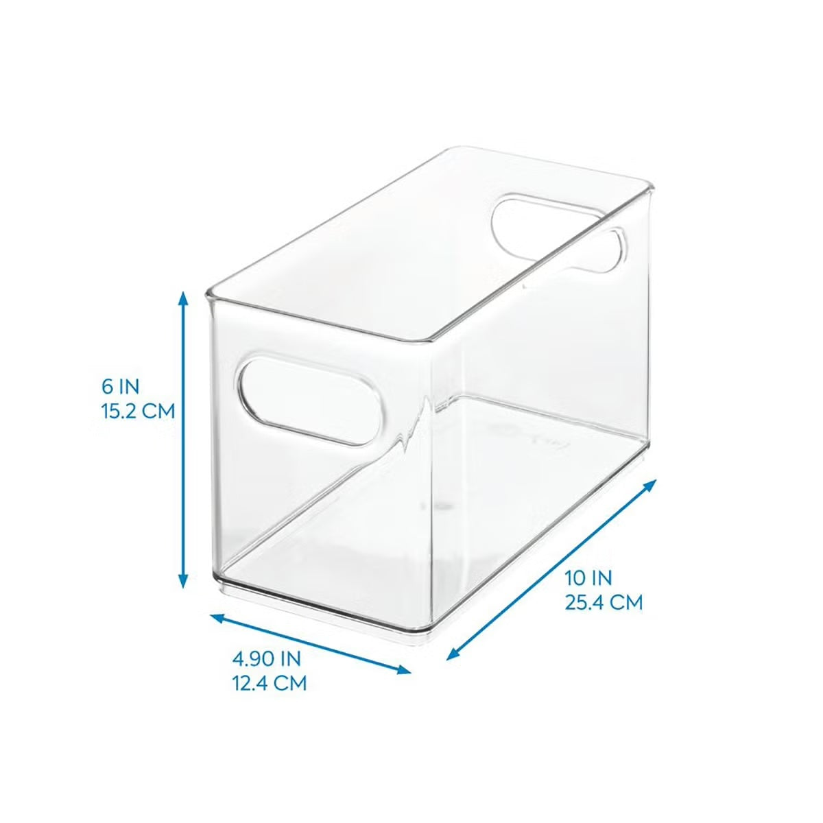 THE HOME EDIT Narrow Pantry Bin Clear