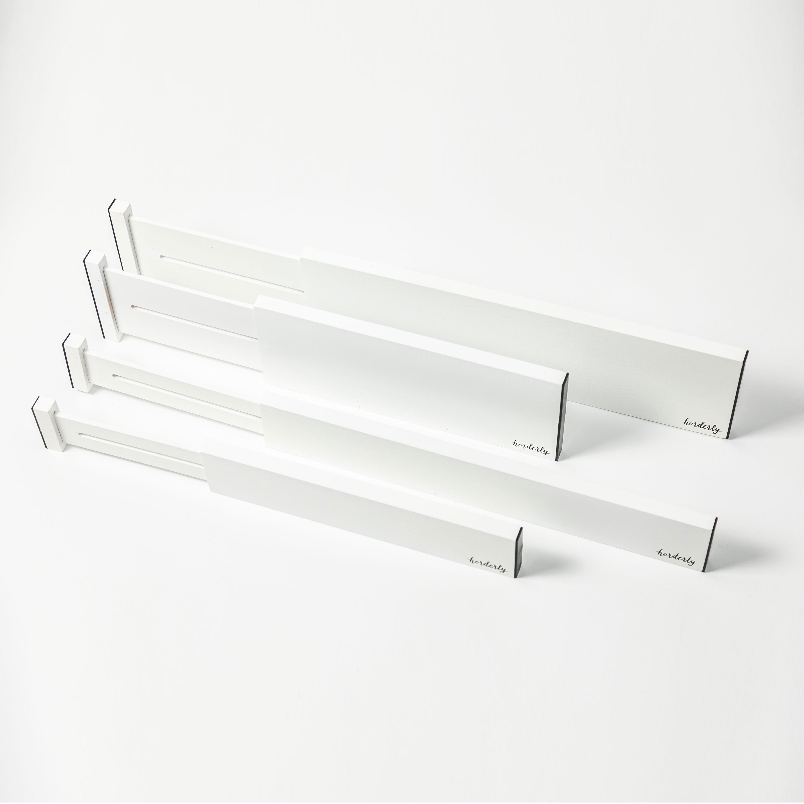 Bamboo Expandable Drawer Dividers – White – Horderly
