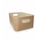 Leather Woven Bin (Sand)