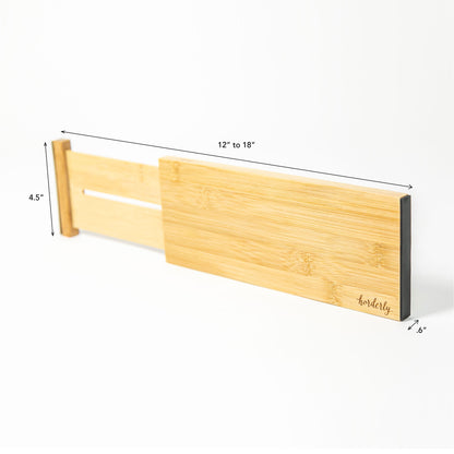 Bamboo Expandable Drawer Dividers – Natural