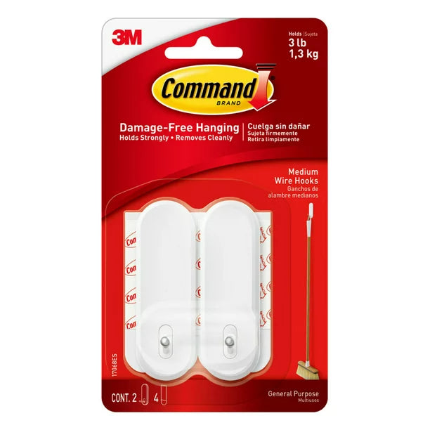 Command Wire Hook White