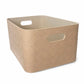 Leather Woven Bin (Sand)