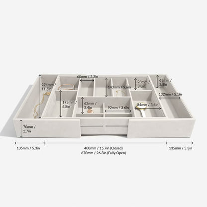 Stackers Expandable Jewelry Trays Grey