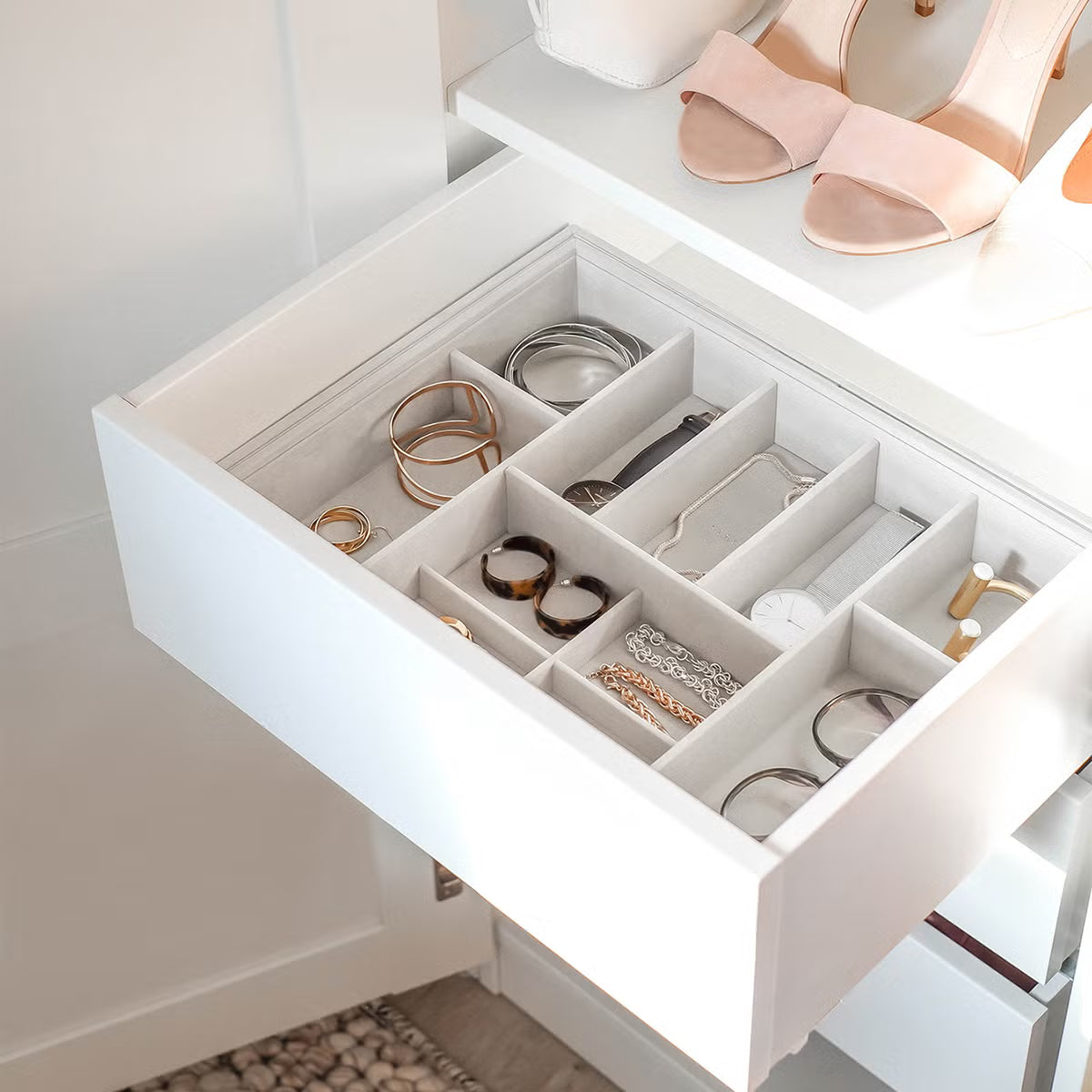 Stackers Expandable Jewelry Trays Grey