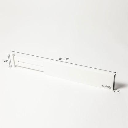 Bamboo Expandable Drawer Dividers – White